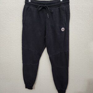 Hurley BOYs Black Jogger Sweatpants L With Logo & Drawstring